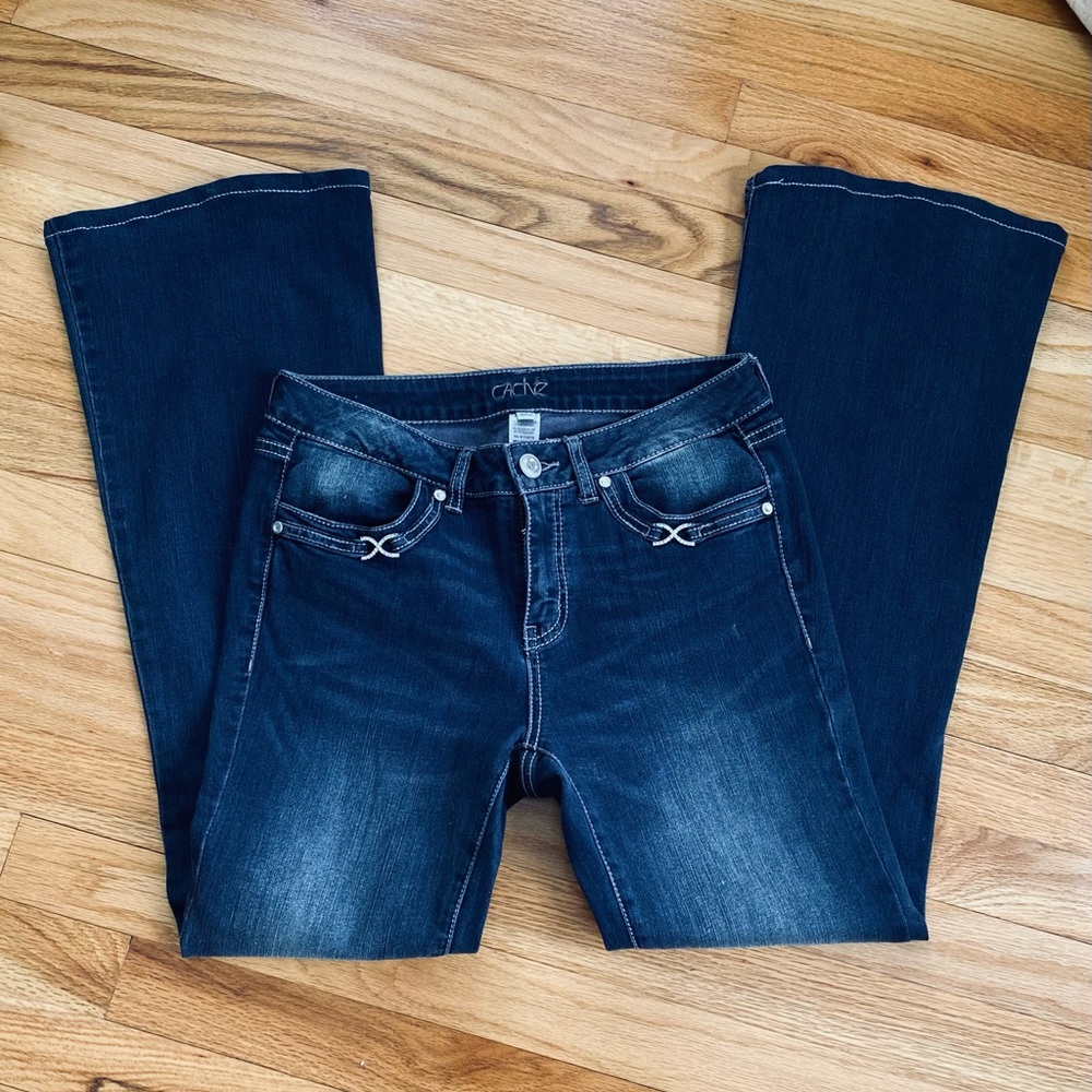 Cache Bling Flare Jeans Sz 6